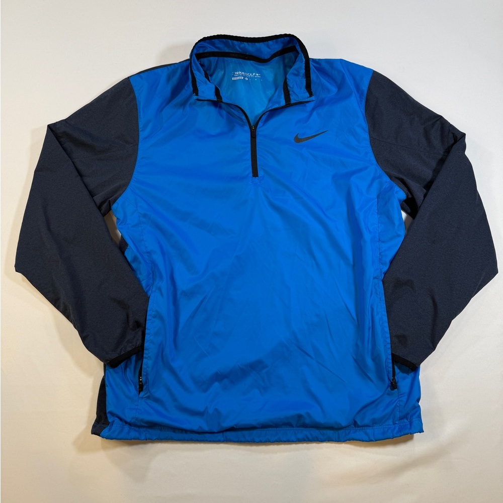 Nike Golf Quarter Zip Windbreaker Pullover Jacket Blue/Black Men’s Medium